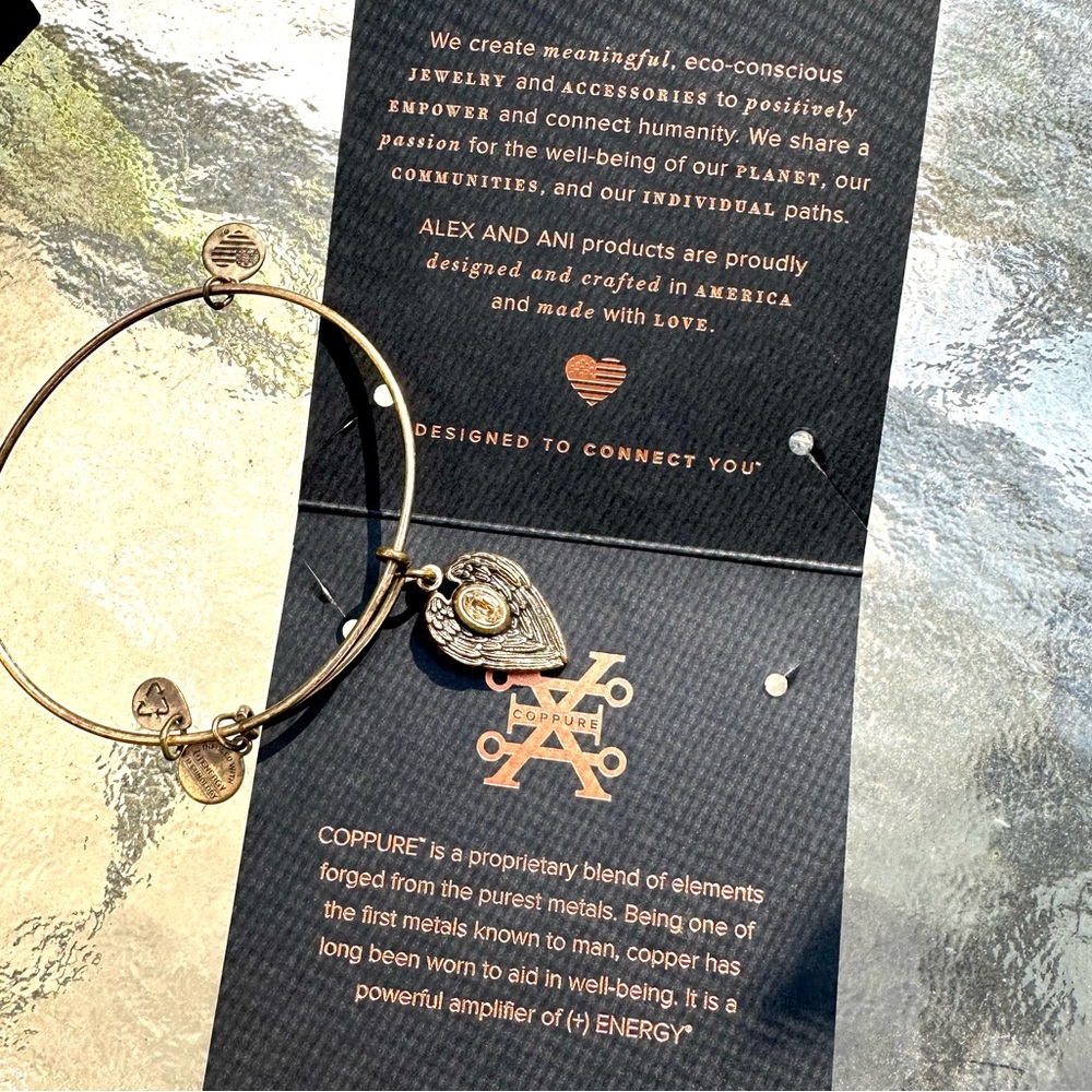 Alex and Ani Bangle Bracelet Guardian Angel Direction Divine Aid Coppure - Picture 3 of 6